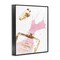 Stupell Industries Glam Perfume Bottle Splash Pink Gold Framed Giclee Art